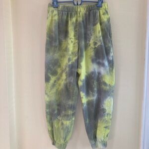 Wild Fable Lime and Charcoal Tie-Dye Joggers